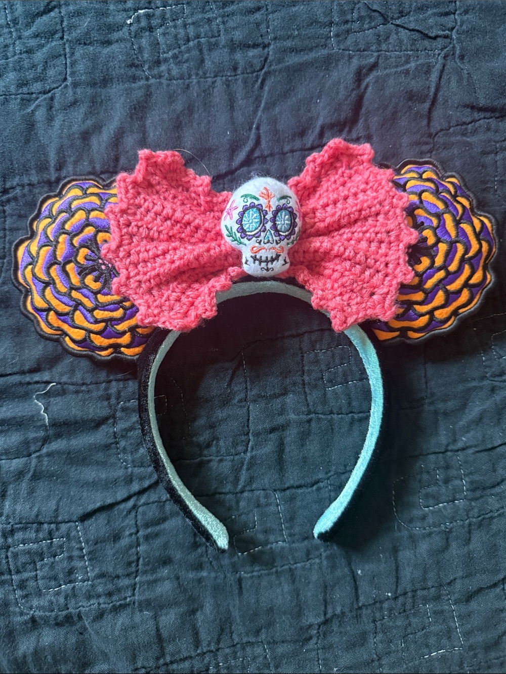 Disney Sugar Skull Bow Mouse Ears Headband - Coco